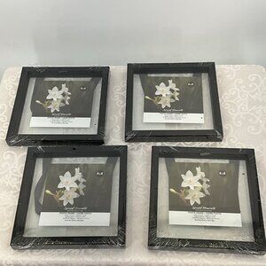 Set Of 4 Black 4x4 Photo Frames By Special Moments Memories Collection